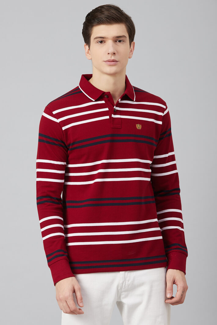 Fahrenheit Multicolour Stripe Polo