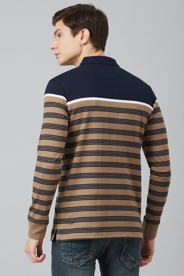 Fahrenheit Engineered Stripe Polo