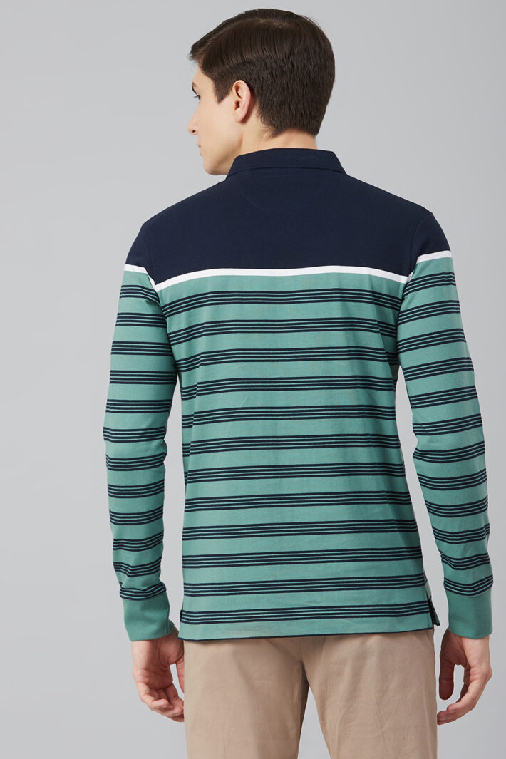 Fahrenheit Engineered Stripe Polo