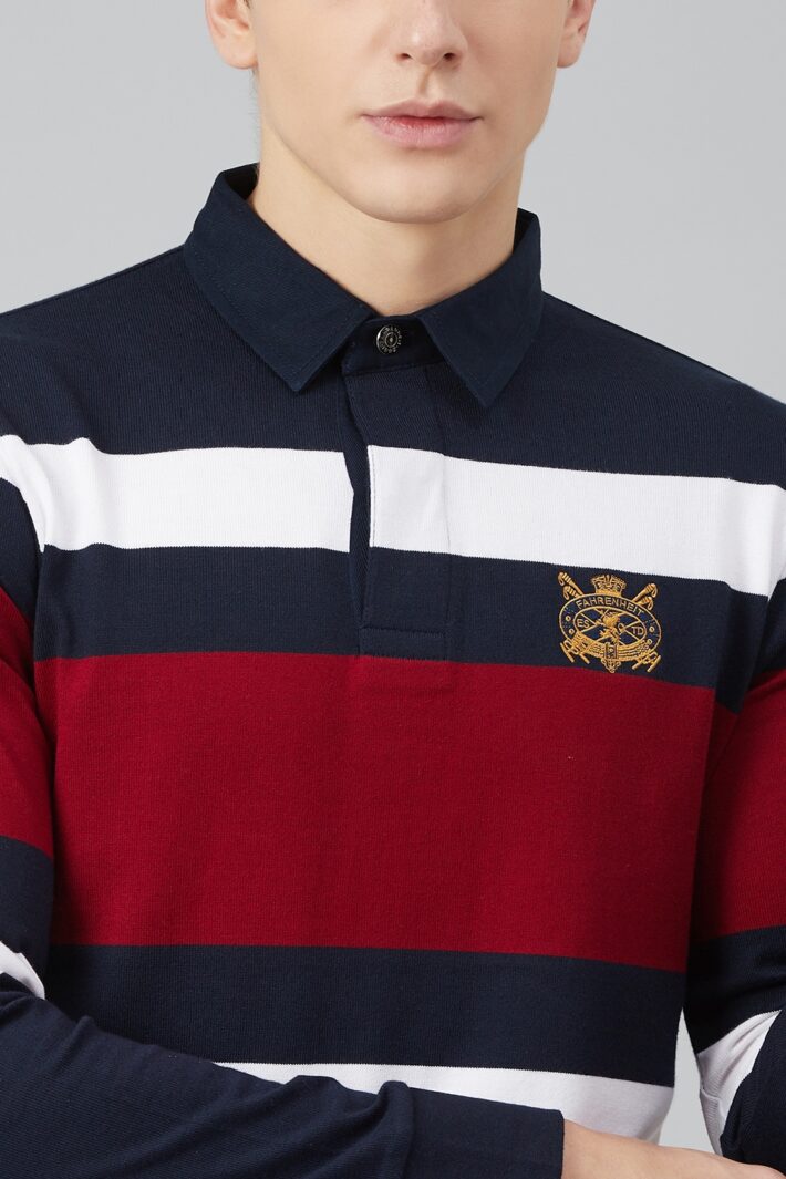 Fahrenheit Colourblock Rugby Polo