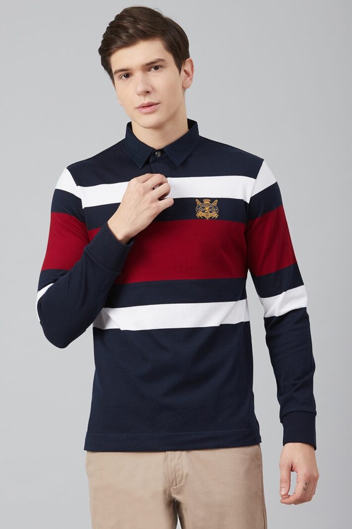 Fahrenheit Colourblock Rugby Polo