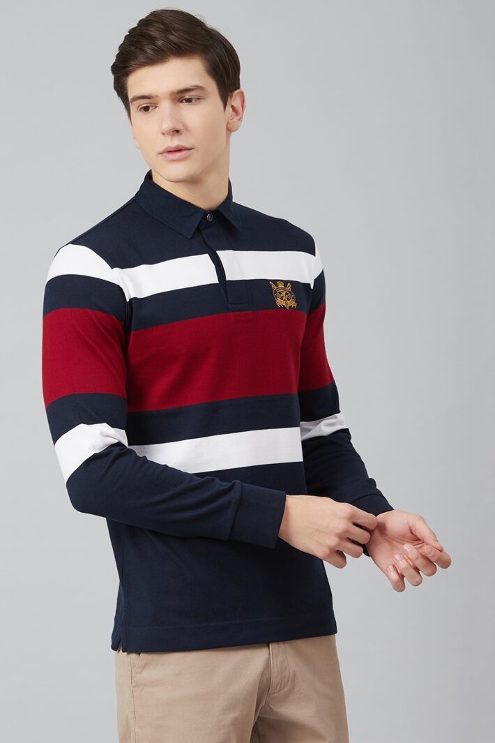 Fahrenheit Colourblock Rugby Polo