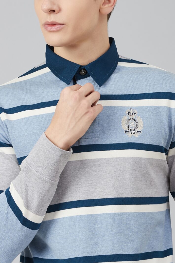 Fahrenheit Stripe Rugby Polo