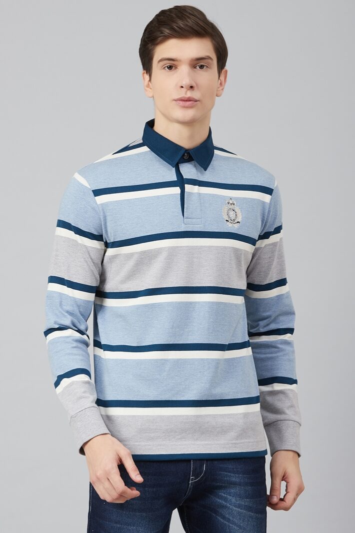 Fahrenheit Stripe Rugby Polo