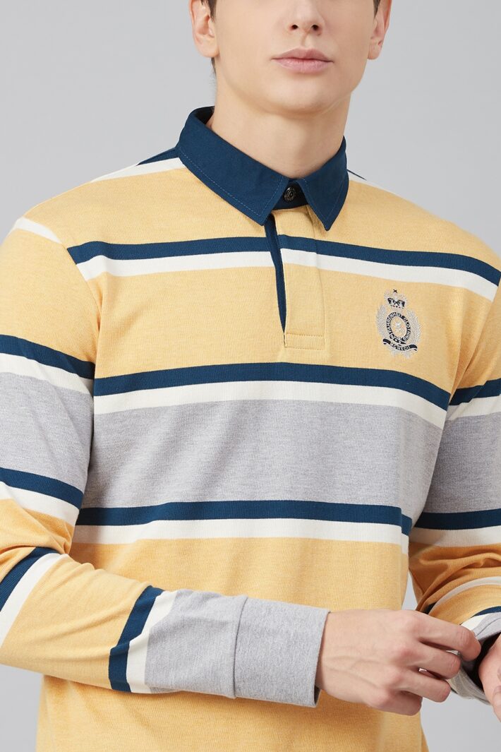 Fahrenheit Stripe Rugby Polo