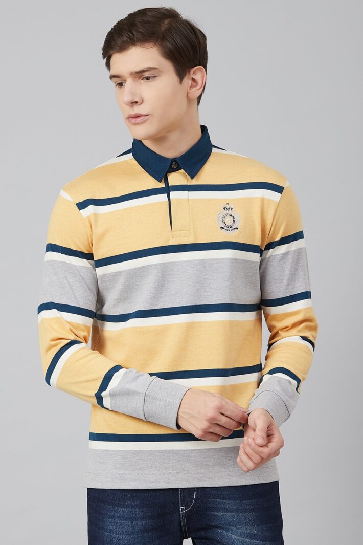 Fahrenheit Stripe Rugby Polo