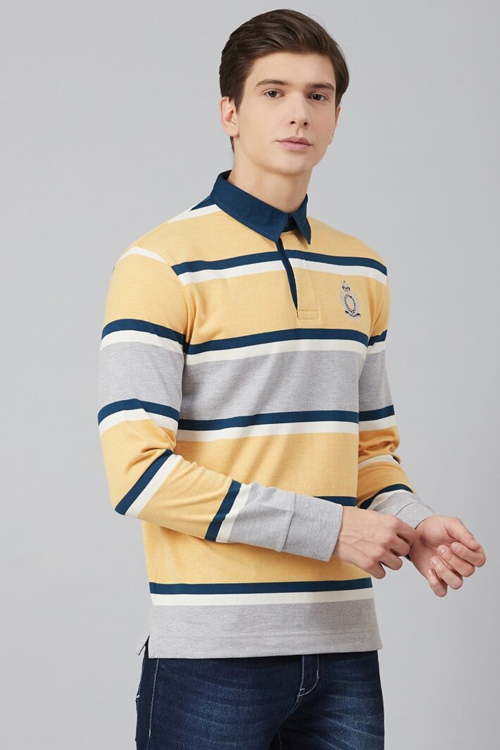 Fahrenheit Stripe Rugby Polo