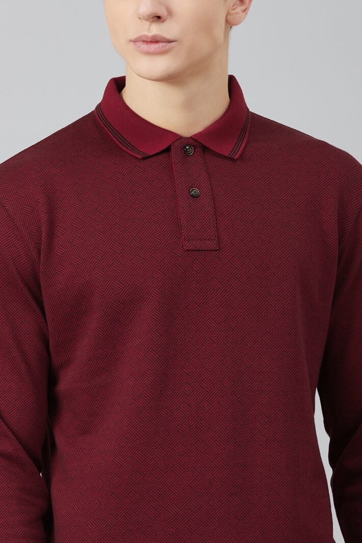 Fahrenheit Check-Pattern Jacquard Polo