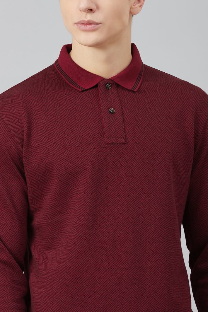 Fahrenheit Check-Pattern Jacquard Polo