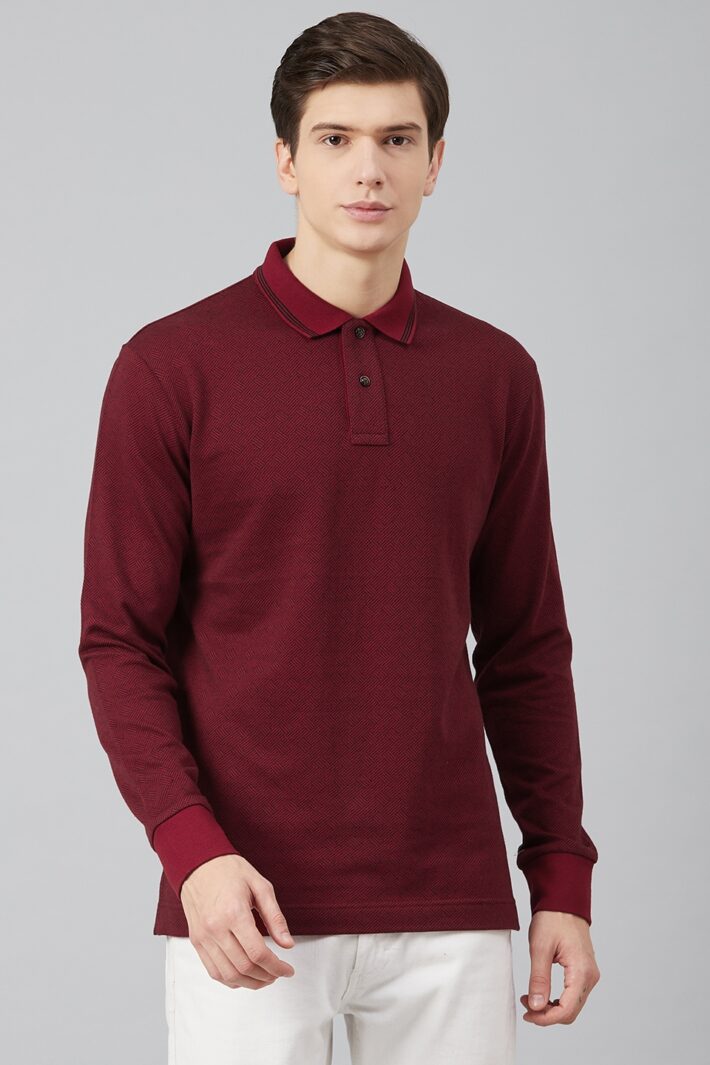 Fahrenheit Check-Pattern Jacquard Polo