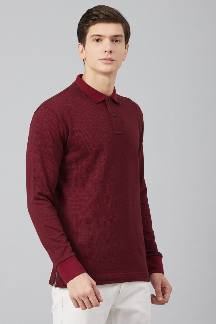 Fahrenheit Check-Pattern Jacquard Polo