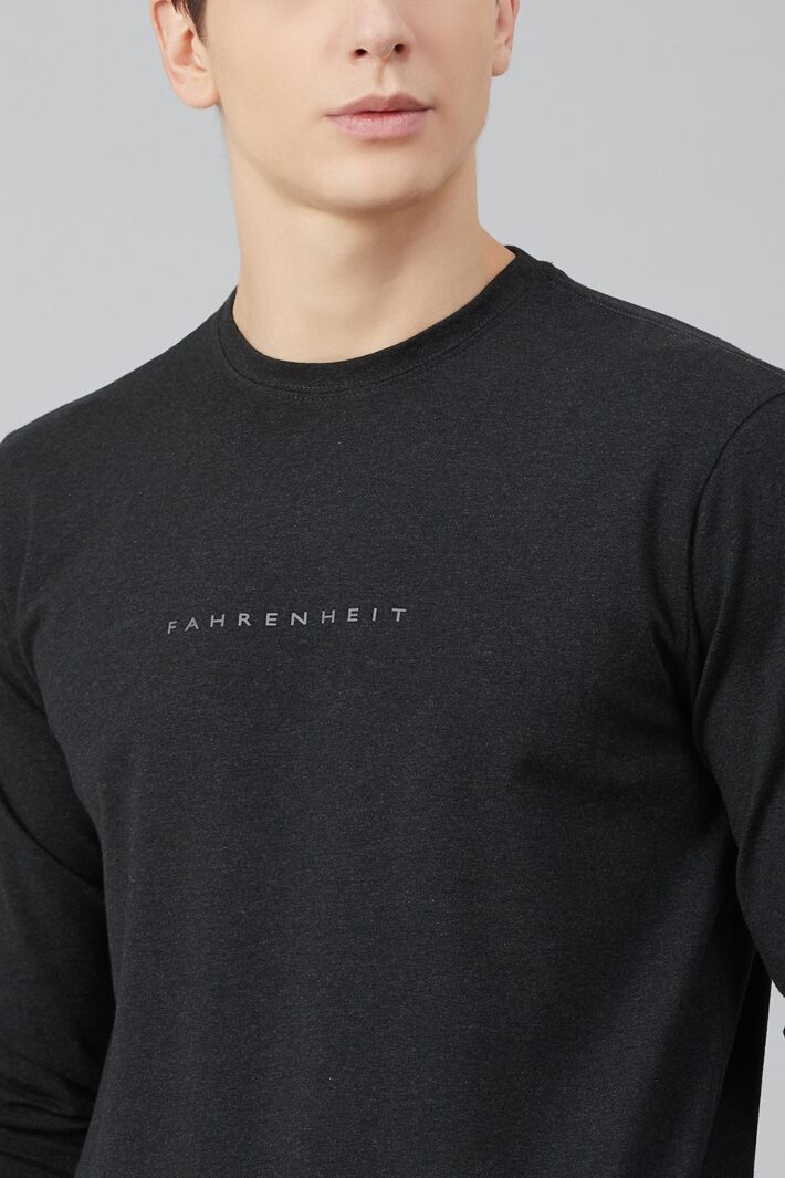 Fahrenheit Lycra Jersey Round Neck Black