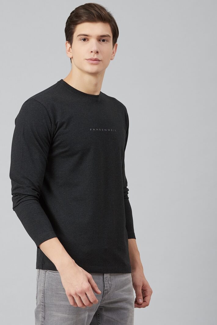 Fahrenheit Lycra Jersey Round Neck Black