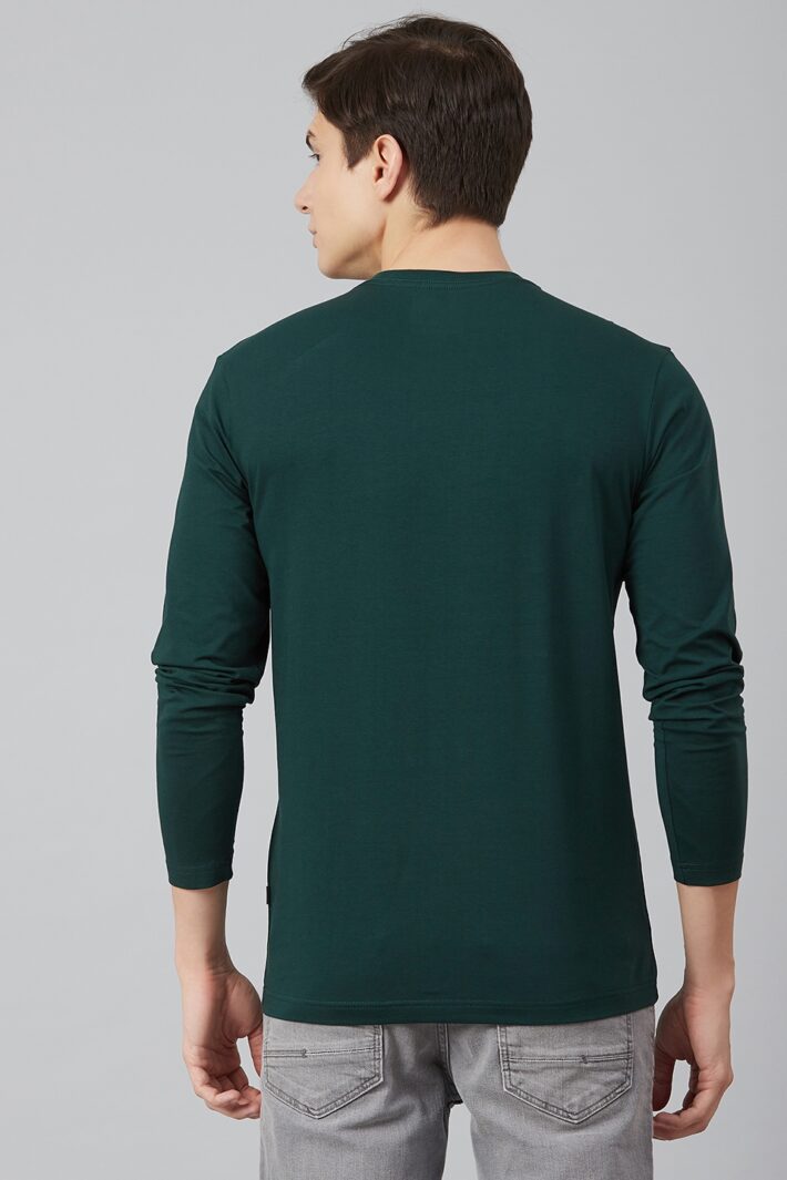 Fahrenheit Lycra Jersey Round Neck Green