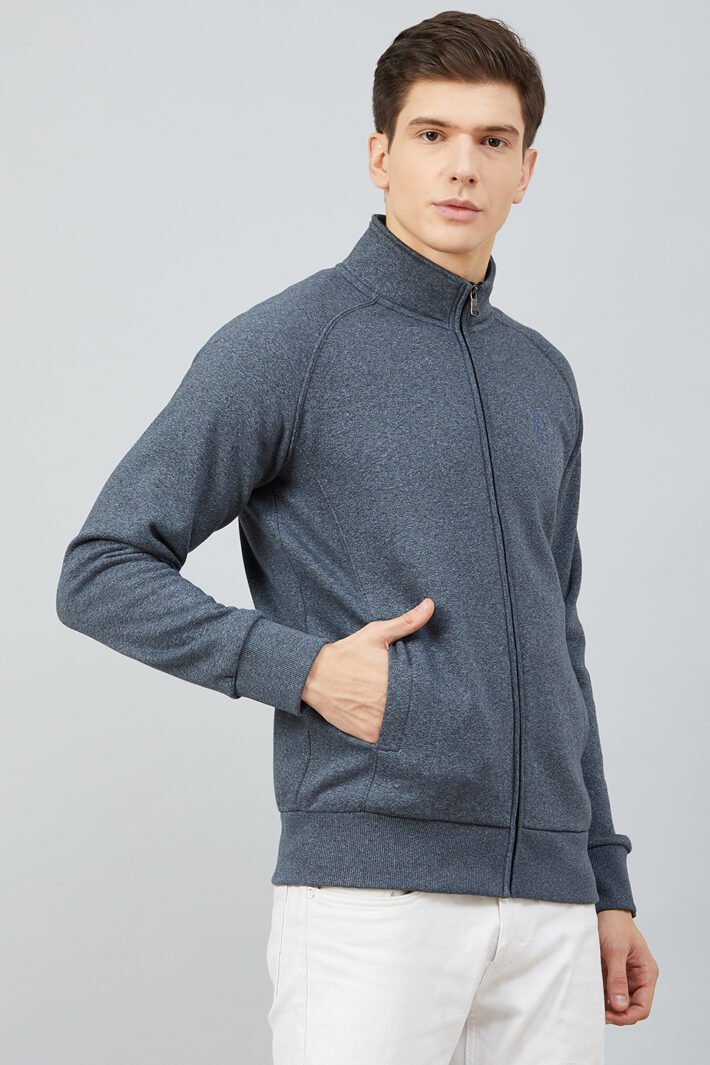 Fahrenheit Stand Up Collar Zip Sweatshirt