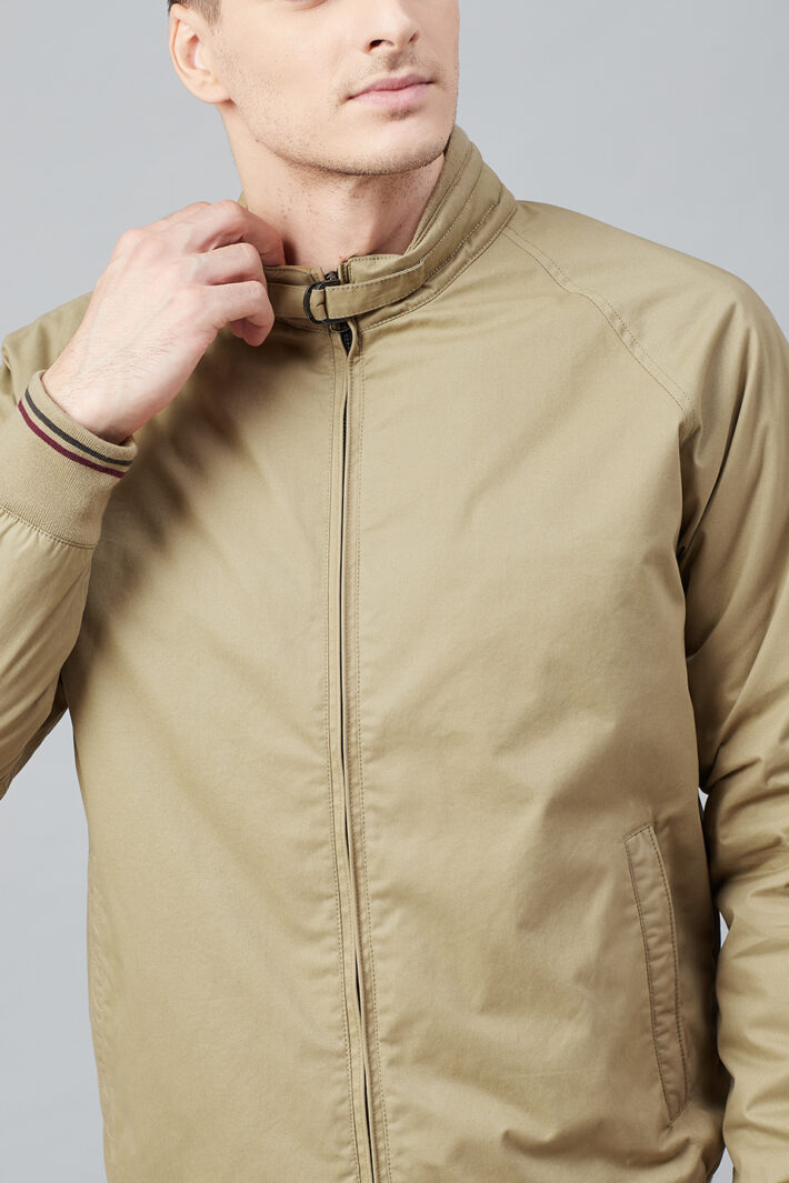 Fahrenheit Solid Cotton Jacket Beige