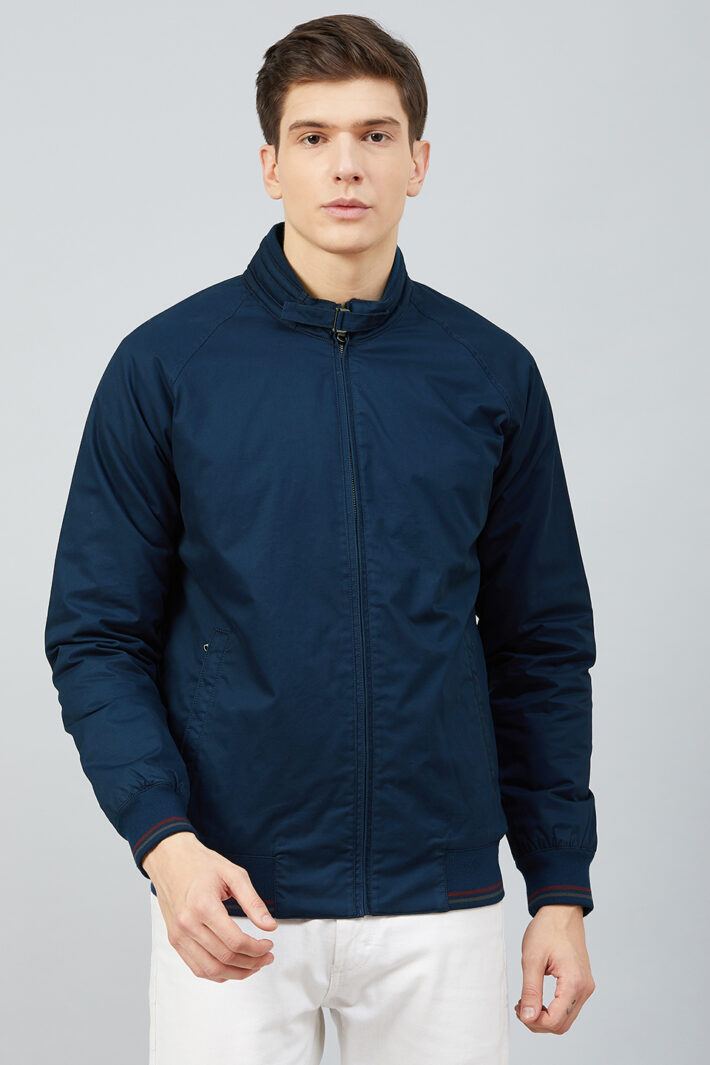 Fahrenheit Solid Cotton Jacket Blue