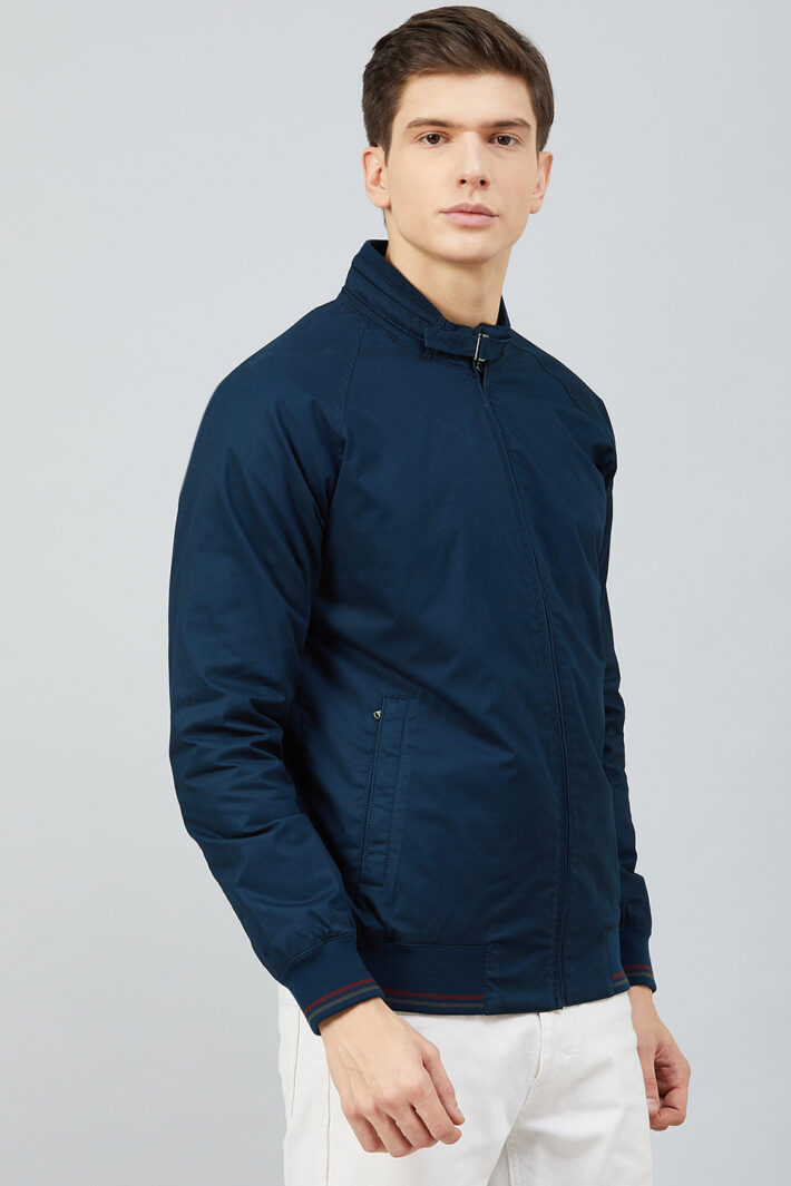 Fahrenheit Solid Cotton Jacket Blue