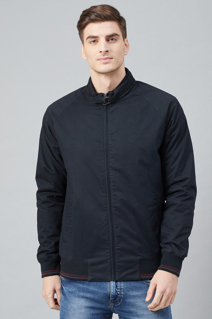 Fahrenheit Solid Cotton Jacket Blue