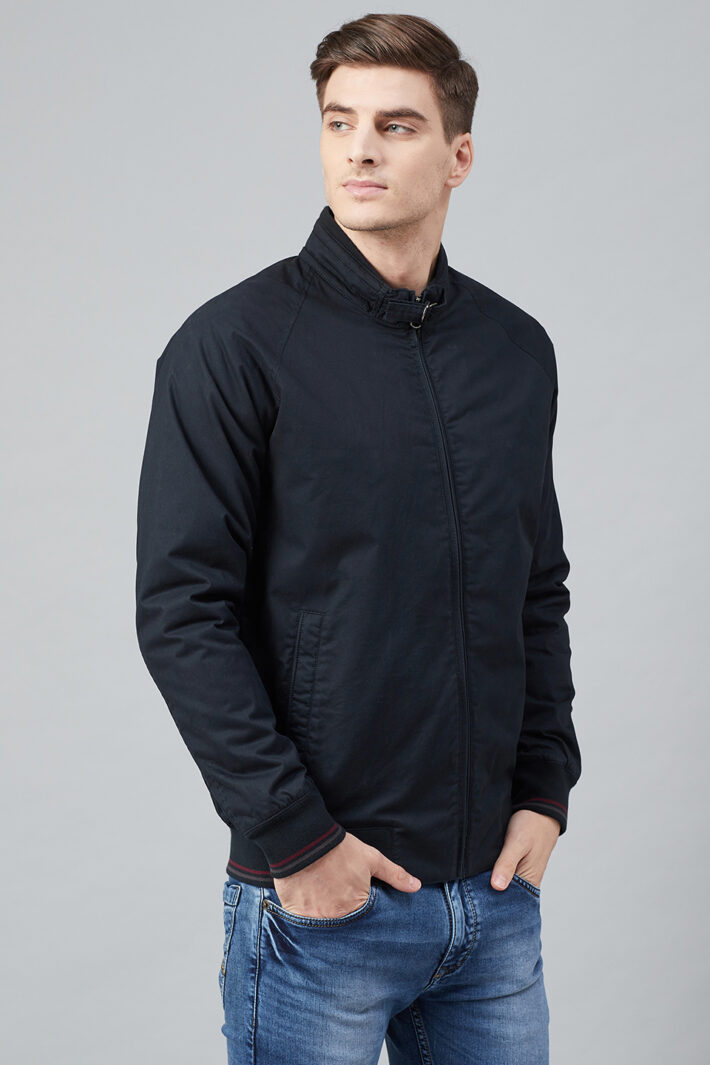 Fahrenheit Solid Cotton Jacket Blue