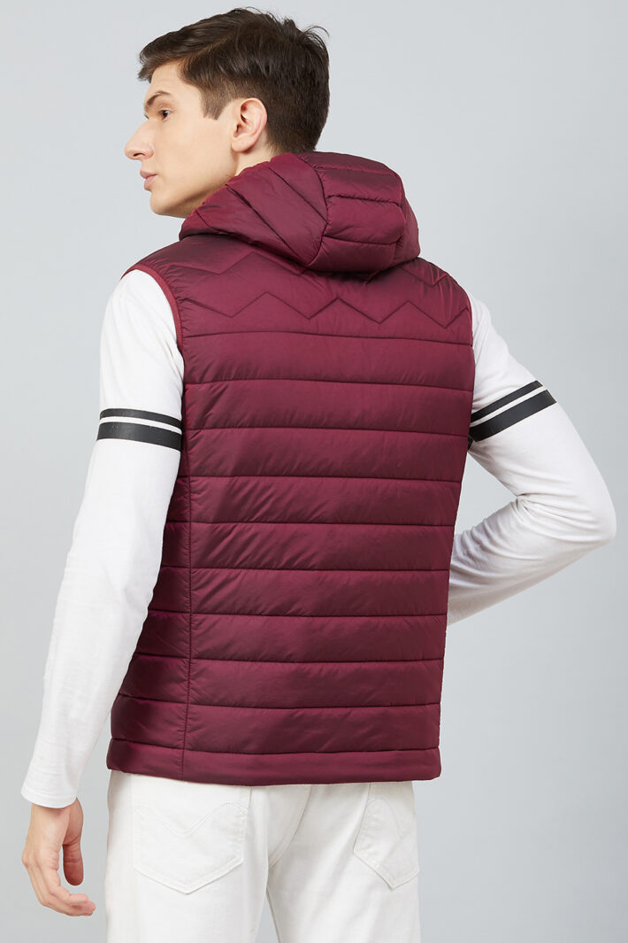 Fahrenheit Hooded Sleeveless Jacket Red