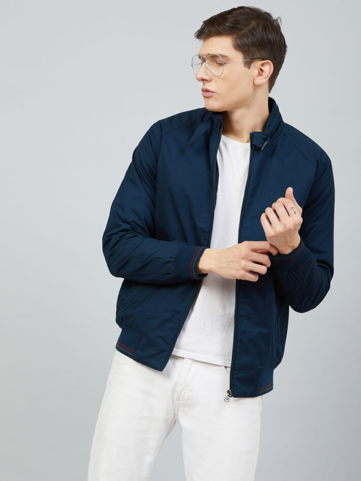 Fahrenheit Solid Cotton Jacket Blue