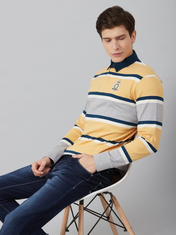 Fahrenheit Stripe Rugby Polo