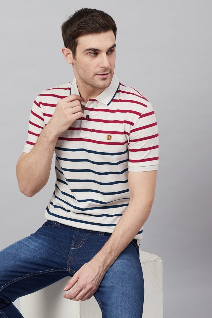 Fahrenheit Jersey Lightweight Stripe Polo