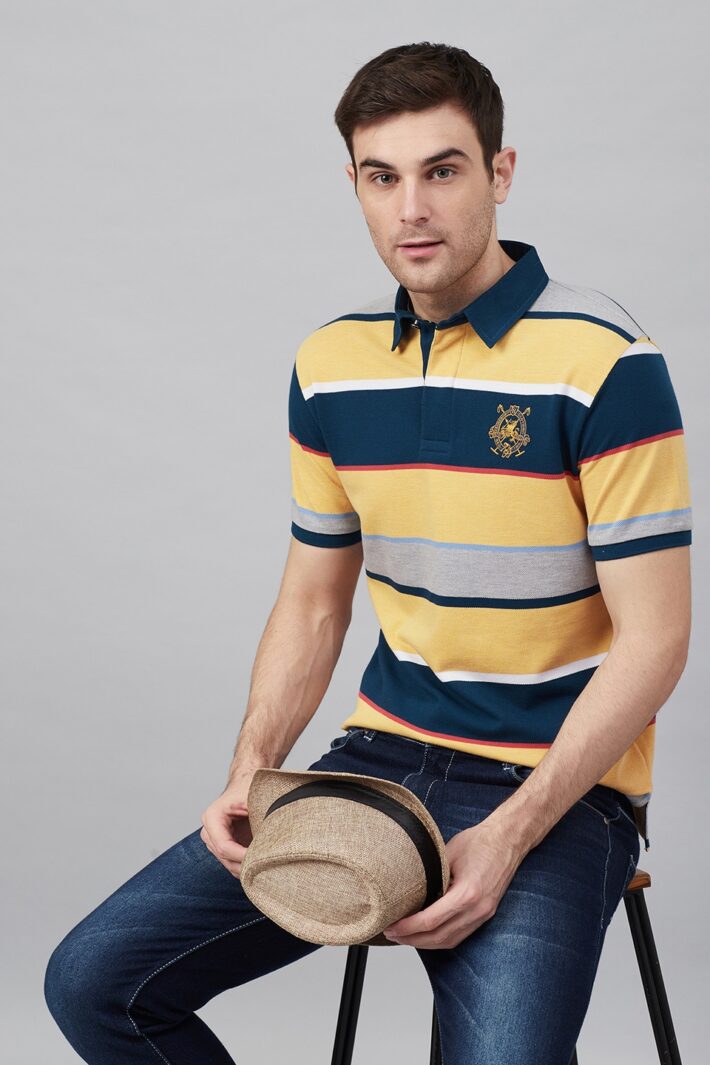 Fahrenheit Stripe Rugby Polo