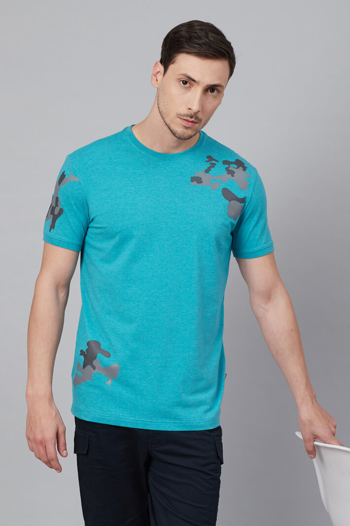 Fahrenheit Round Neck With Camouflage Print