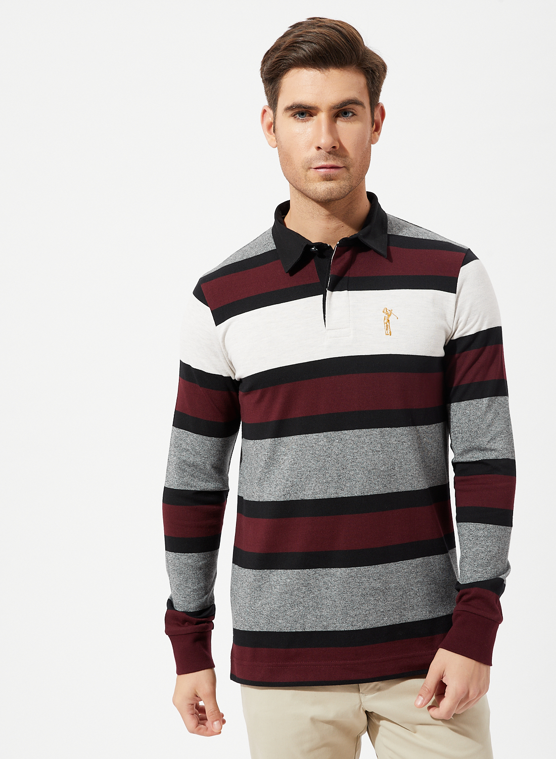 Striped Rugby Polo - Multicolour