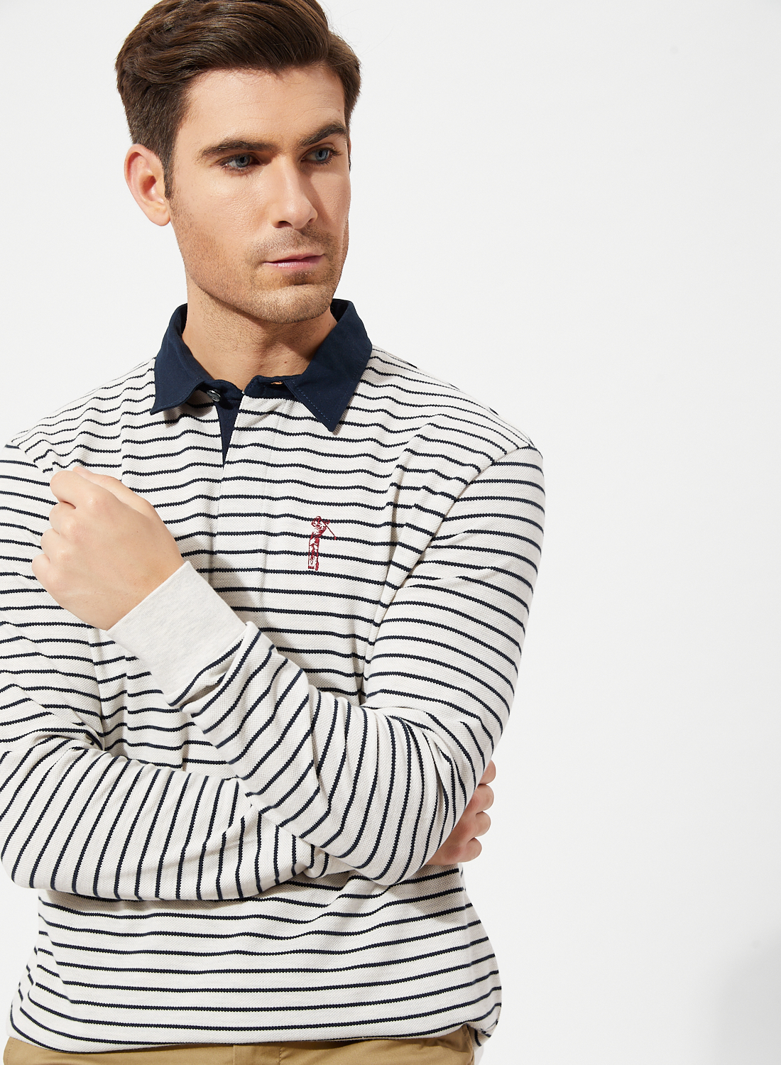 Striped Pique Rugby Polo – Fahrenheit