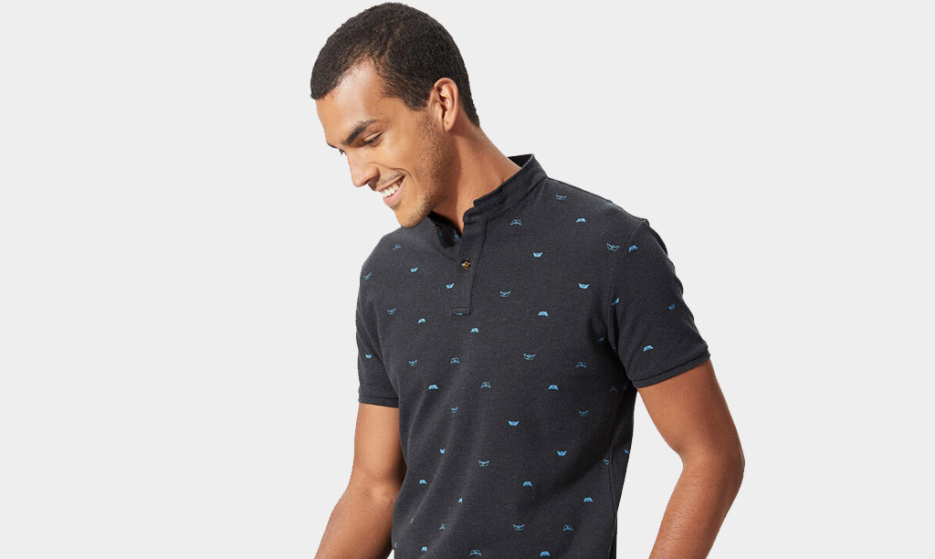 stand up collar polo