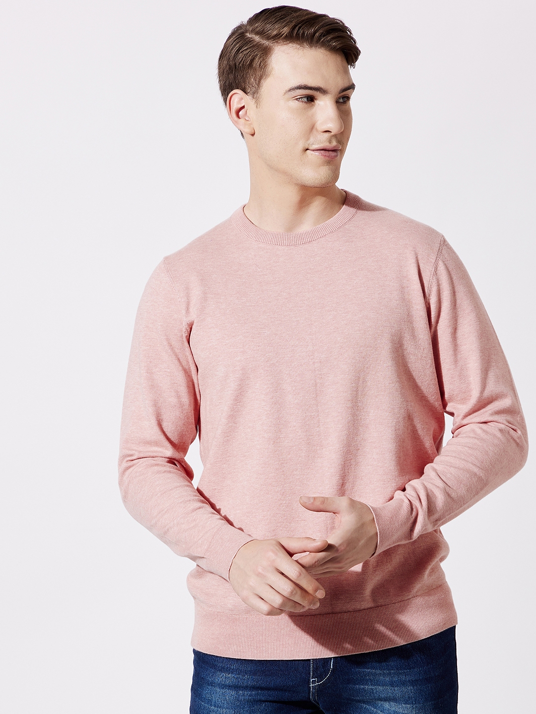Pastel pink jumper mens clearance