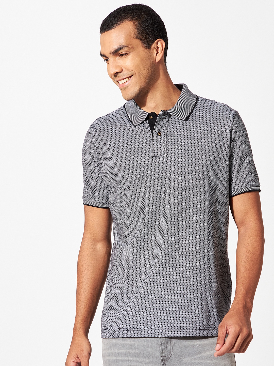 Jacquard polo shirt deals