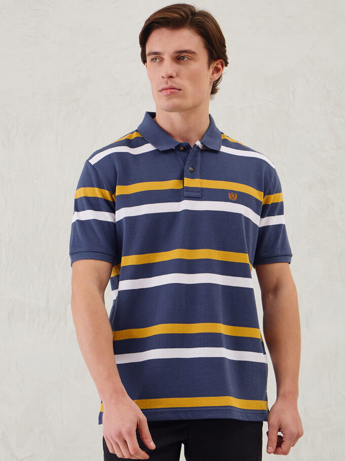 Structured Stripe Polo - M