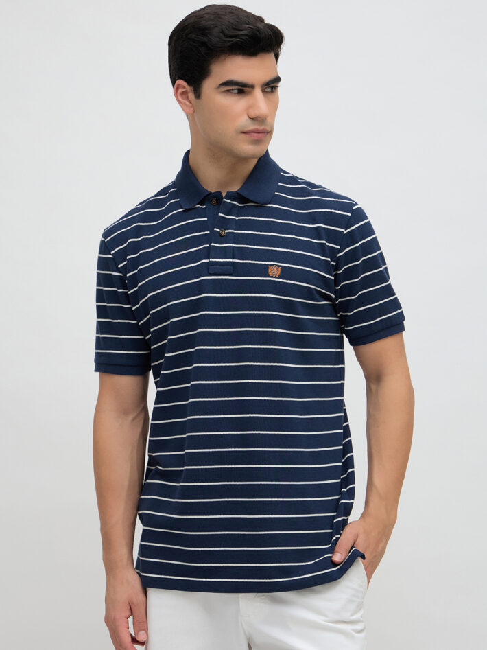 Stripe Pique Polo