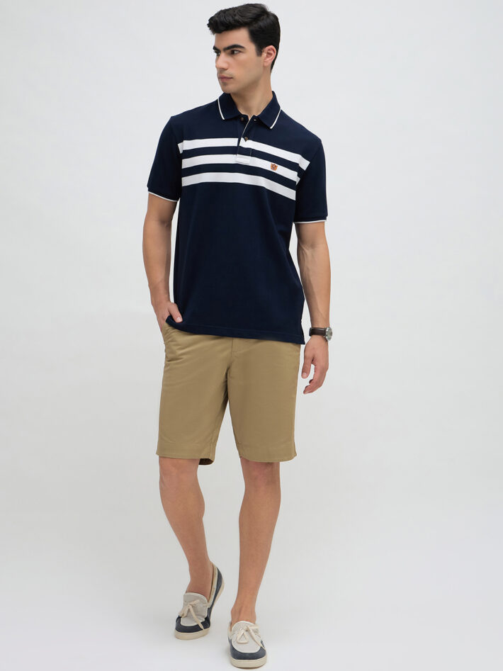 Chest Stripe Pique Polo - Image 2