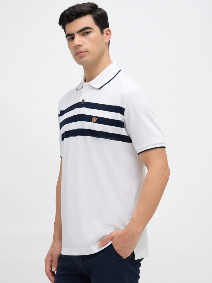Chest Stripe Pique Polo - Image 2