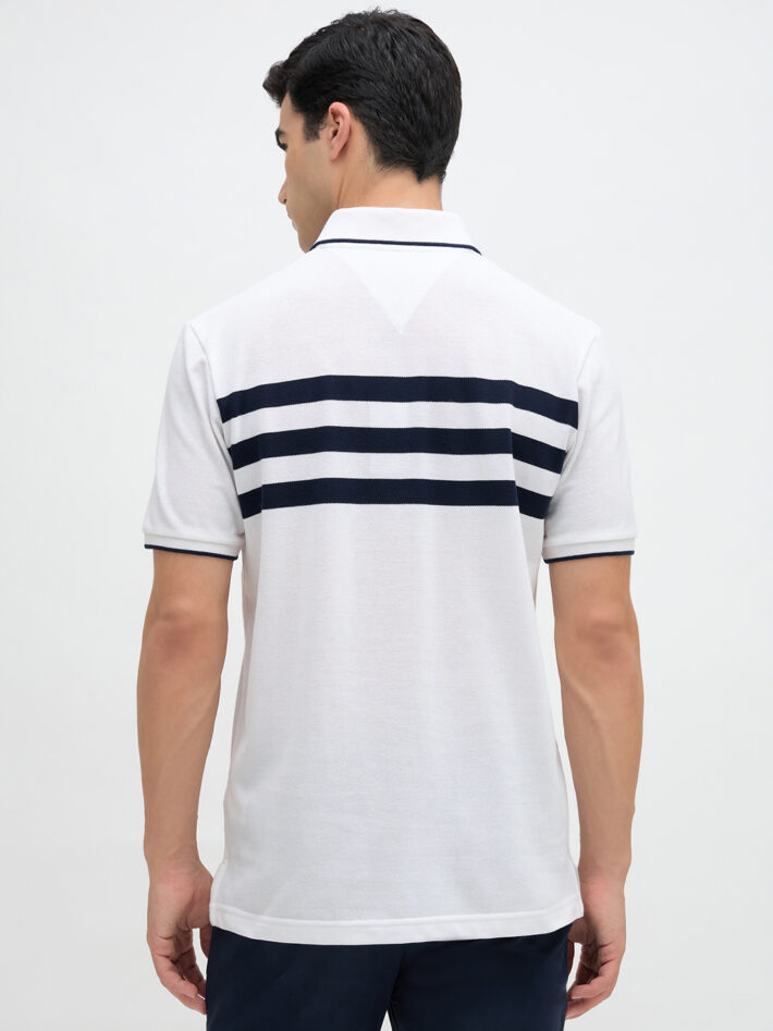 Chest Stripe Pique Polo - Image 3