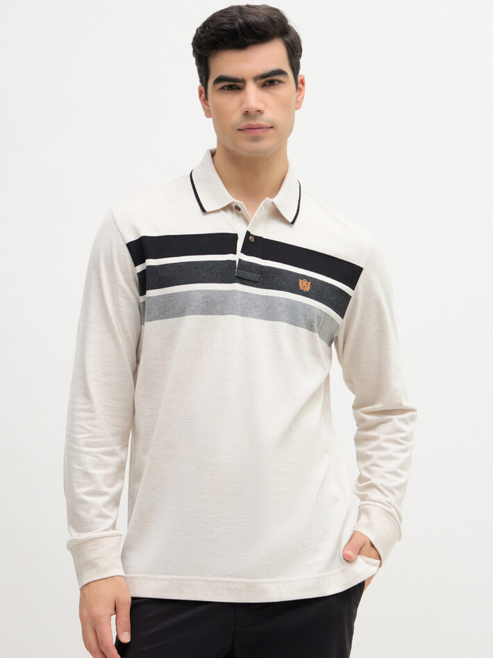 Jersey Chest Stripe Polo