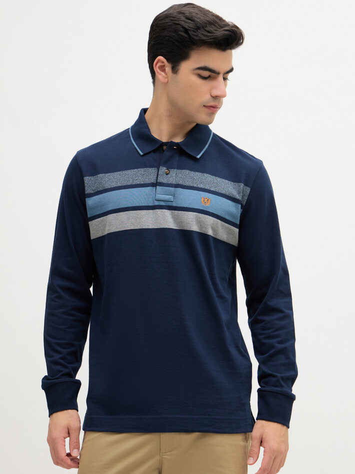 Jersey Chest Stripe Polo