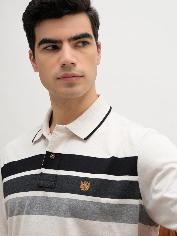 Jersey Chest Stripe Polo - Image 5
