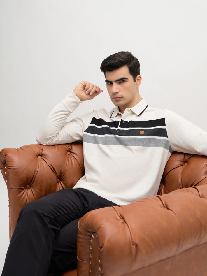 Jersey Chest Stripe Polo - Image 6