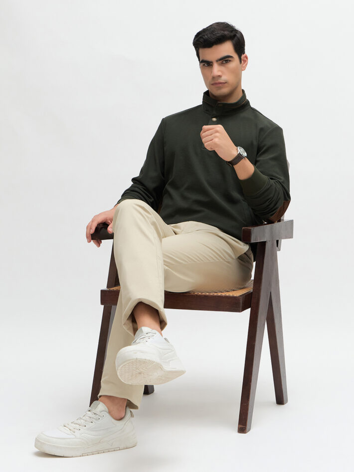 Waffle Knit Sweatshirt - Image 2