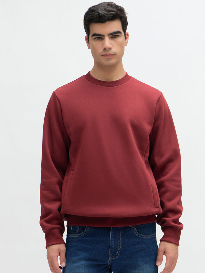 Fleece Round Neck Sweatshirt - L