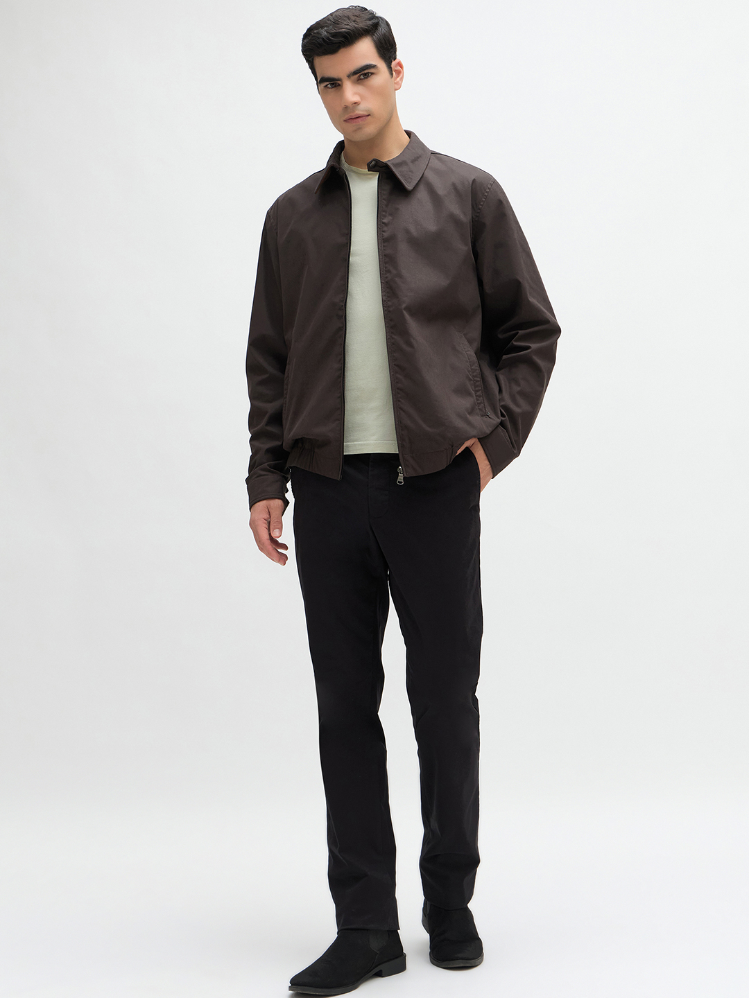 Solid Warm Zip Jacket - Image 2
