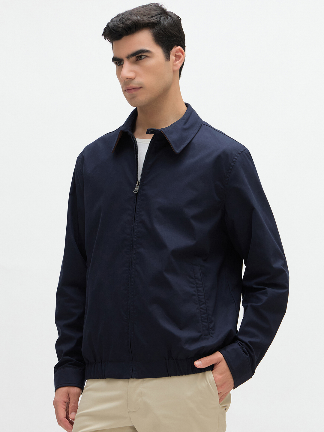 Solid Warm Zip Jacket - Image 3