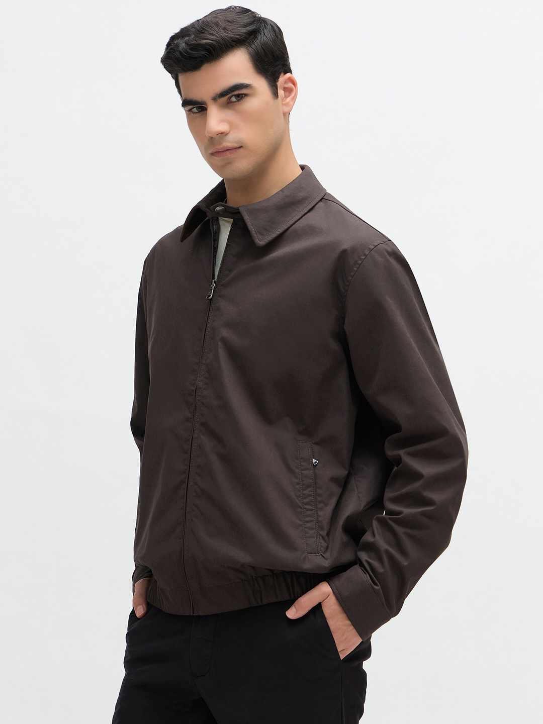Solid Warm Zip Jacket - Image 3