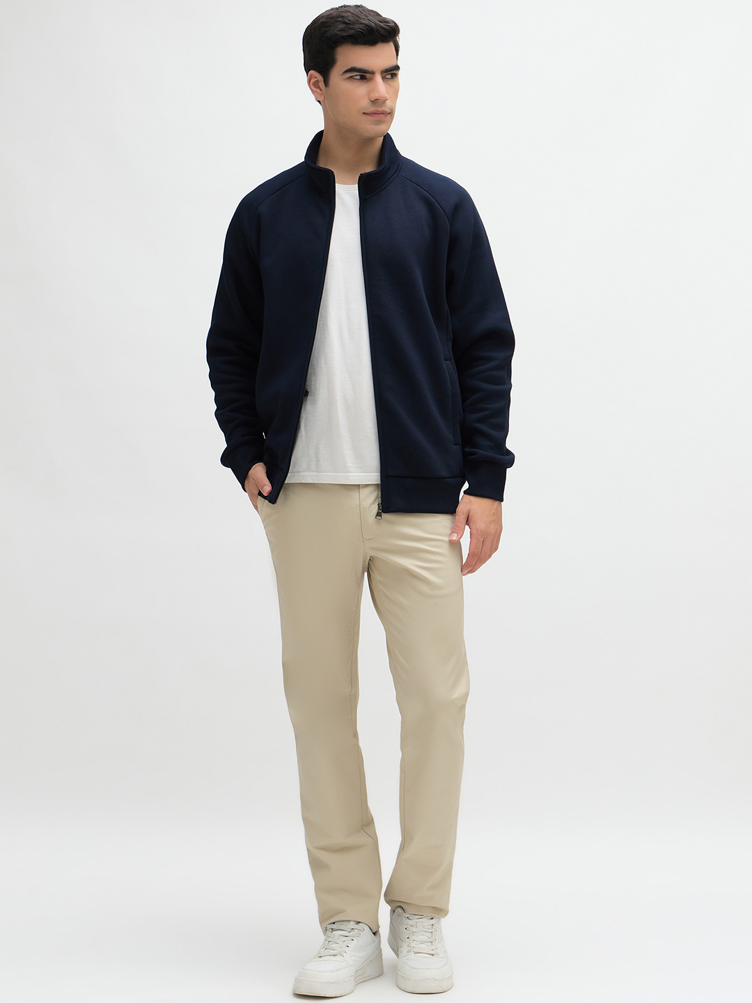 Stand Up Collar Zip Sweatshirt - Image 2